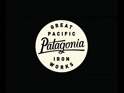 Patagonia apparel badge lettering patagonia script typography