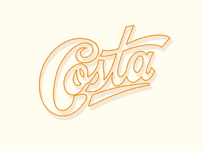 Costa Del Mar costa custom type lettering typography