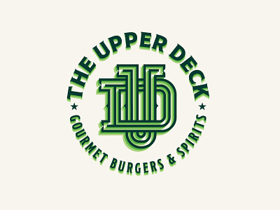 Upper Deck Restaurant branding branding and identity burgers craft beer craft spirits logo design restaurant branding