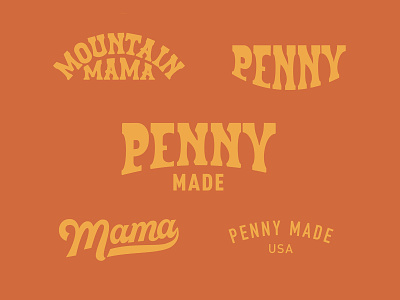Penny Made apparel custom type lettering psychedelic retro type vintage western
