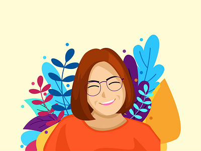 smile flat illustration