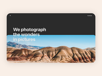 Photograph // Home page animation hello dribble photo product design ui ux web webdesign