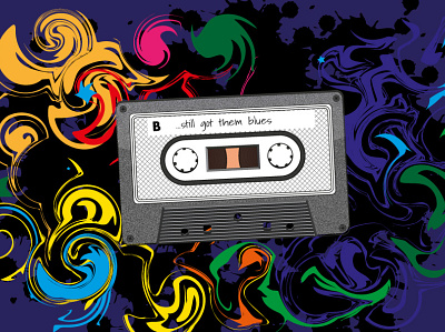 retro cassette illustration