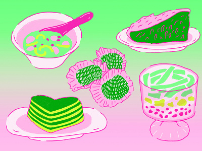 be SWEET to me asian asian food design dessert illustration sketch vietnamese food