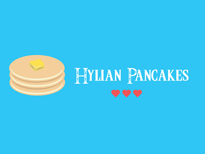 Hylian Pancakes branding design fanart graphic desgin illustration logo minimal typography vector art zelda zelda fan art