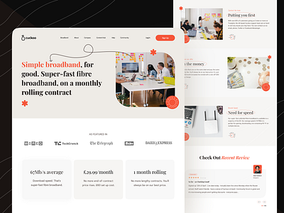 Redesign Cuckoo Webiste featured header landing page design landingpage mobile network popular shot review ui website website design