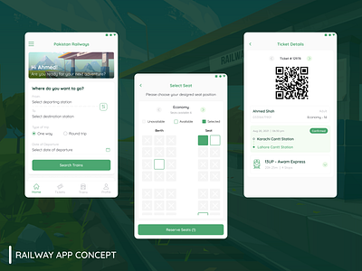 Train Ticket Booking App android app design booking concept design tickets train