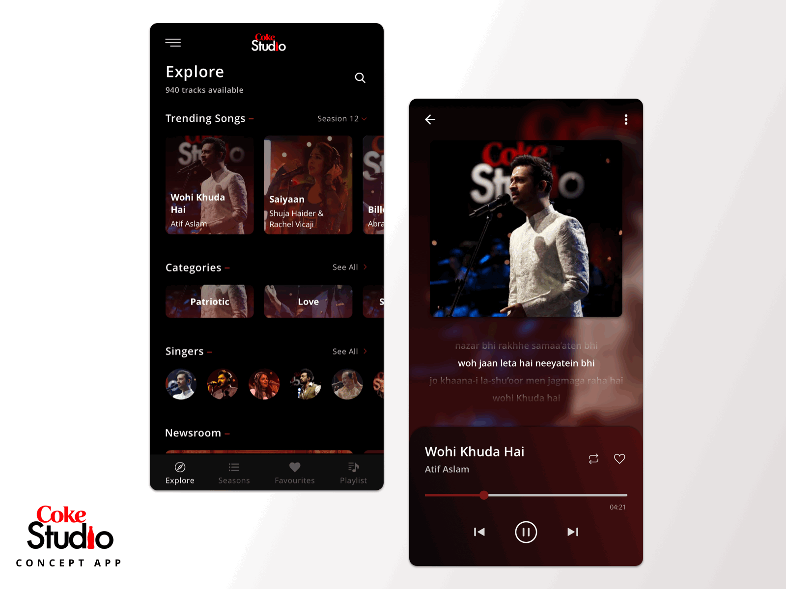 Coke Studio - Concept App