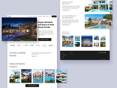 Website UI for interior design agency
