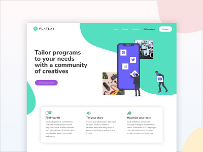 Flatlay website UI/UX