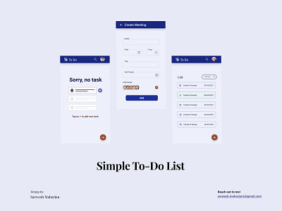 Simple To-Do List app design illustration minimal mobile mobile design ui