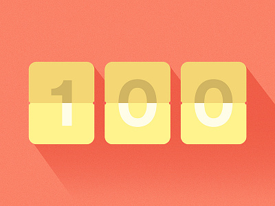 100 Countdown 100 calendar countdown dimension flip icon shadow shapes time