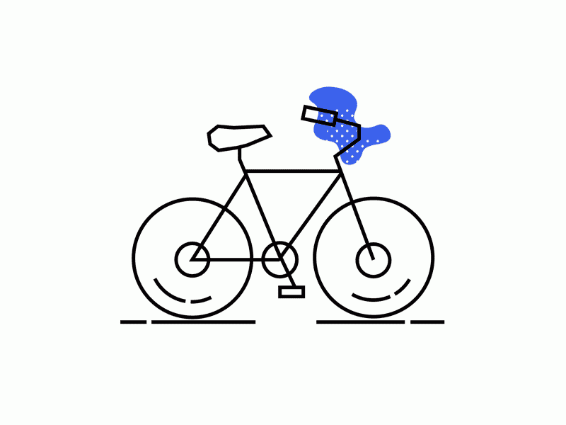 Get Up and Ride | Bike bike blobs brooklyn gif icons illustration outlined icon tourism travel uiux vector