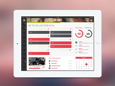 MLM Management App dashboard ipad app