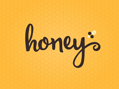 Honey logo concept brand draft logo script font