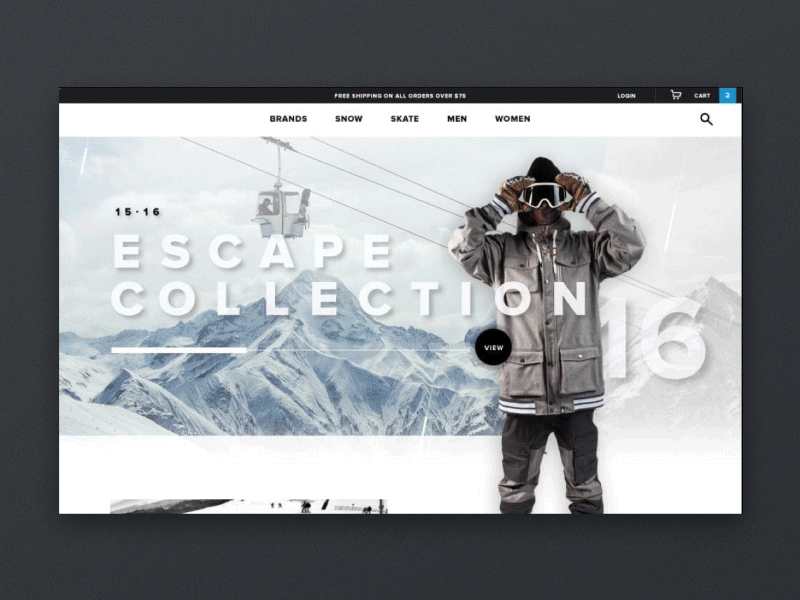 Add To Cart Flow action sports animation concept ecommerce ui ux website