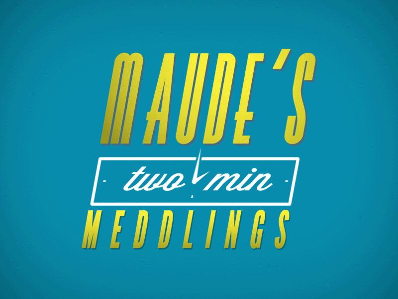 Maude Logo [GIF] after effects animation design font illustrator maude motion graphics type