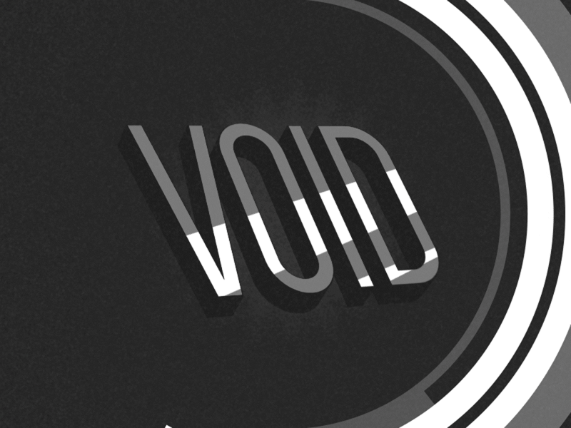 Void [GIF] 3d after effects animation element layers motion graphics retro shapes sheen text