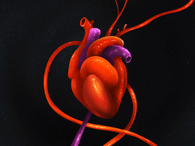 Beating Heart ae animation bounce design grain heart nulls photoshop puppet pins texture