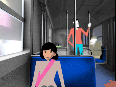 Subway Vertigo after effects animation blur camera character dof effect people subway vertigo
