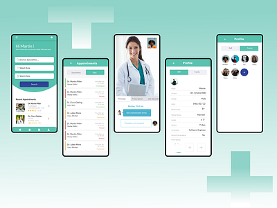 HealthCare Booking Application android app android app design appointment booking appointments branding dentist design doctor app flat health health and fitness health care health insurance healthcare india ui