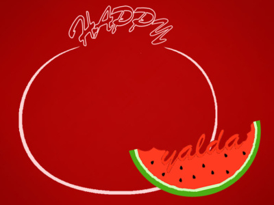 Yalda affinity designer art design autumn cute design funny graphic design happy illustration logo vector watermelon yalda