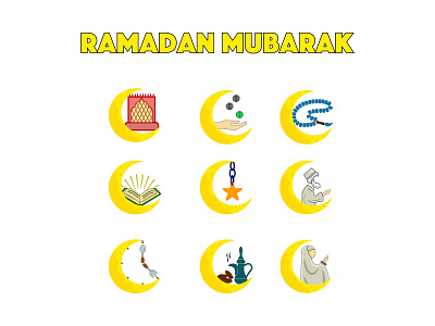 Ramadan affinity designer art design dates design graphic design icon illustration logo moon ramadan icons vector