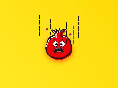 Pomegranate accelerator affinity designer art design cartoon cute design fruit funny graphic design illustration logo mbestyle pomegranate vector yalda