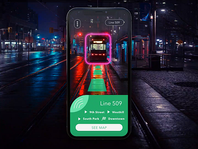 AR Traffic App adobe xd adobexd animated augmented reality bus city concept neon neuland street taxi traffic train ui uidesign uiux urban ux uxdesign video