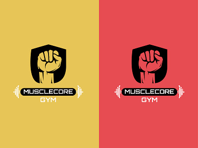 Musclecore Gym's logo gym gym logo logo design