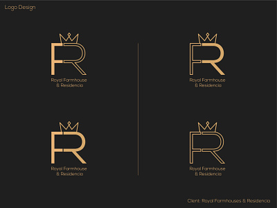 Logo design for Royal Farmhouses & Residencia 2020 advertising art artwork branding design logo logo design pakistan real estate logo realestate