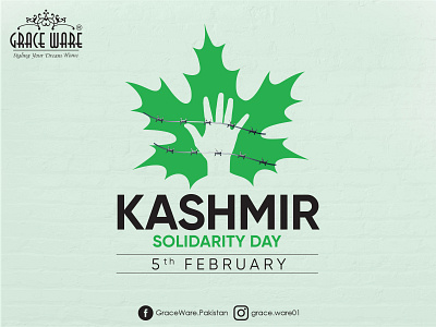 Kashmir day post for Grace ware Pakistan 2021 advertising art branding design facebook post illustration instagram post linkedin pakistan