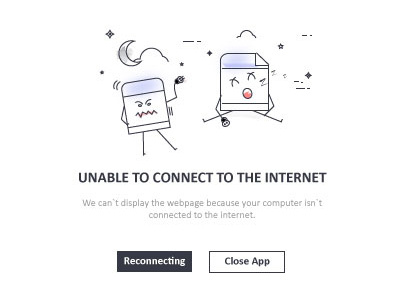 Unable Connect Disconnect Error Failure Problem illustration 404 page concept error flat style found icon illustration page not found purple sketch ui vector