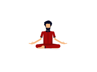 Yoga Man Vector Illustration Art