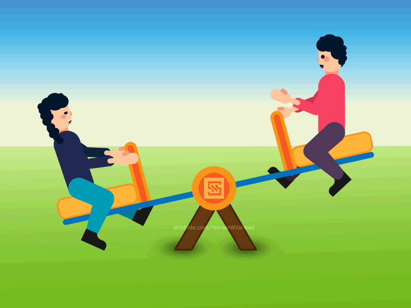 Animated Kids Slide Playground Illustration by Noreen on Dribbble