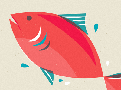 Fishy fish food illustration packaging salmon