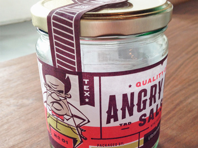 Angry Man Mockup branding identity illustration mascot packaging salsa
