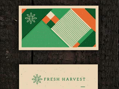Fresh Harvest branding businesscard identity logo produce