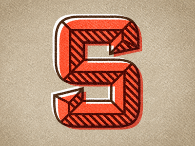 S illustration letters typography