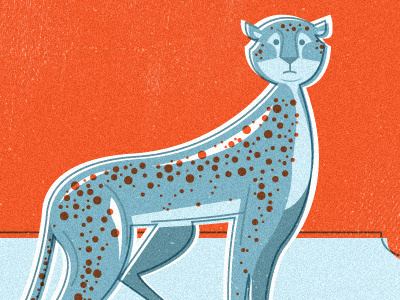 C is for Cheetah animalalphabet cheetah illustration
