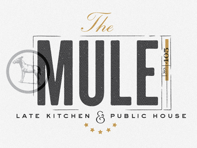 MULE bar branding identity jackass restaurant