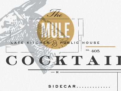 MULE 2 bar branding identity jackass restaurant