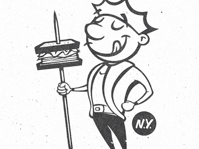 Hungry King branding giant toothpick identity illustration king restaurant sandwich