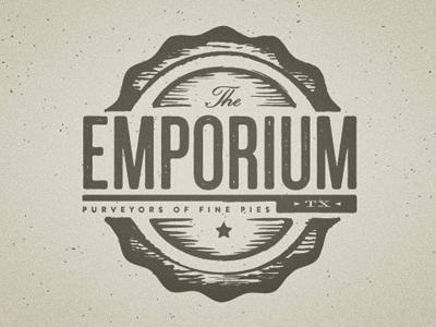 Emporium Pies branding food identity logo pies texas