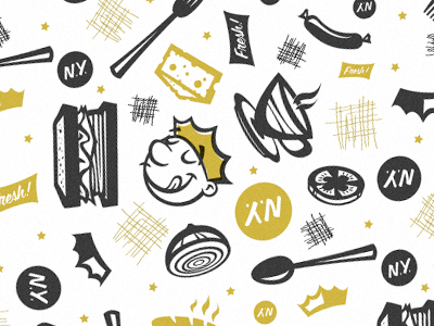 Sandwich Wrap branding identity pattern restaurant