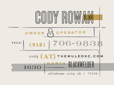 The Mule • Business Card