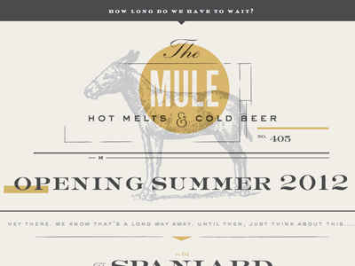 Mule Splash Page brand branding identity logo restaurant splash web