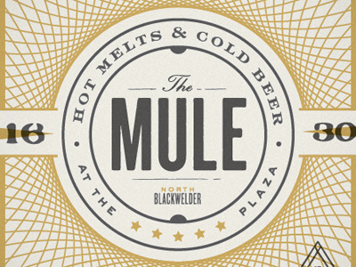 Mule Coaster branding coaster collateral identity logo restaurant