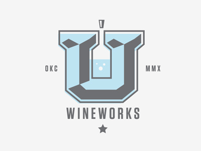 U Wineworks blue brand identity logo packagingd wine