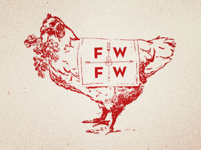 Ft Worth Food & Wine branding identity logo poultry